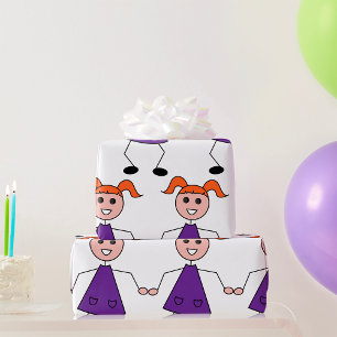 Stick Girl Wrapping Paper