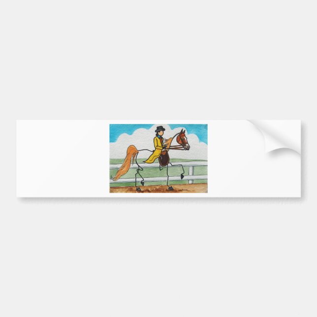 STICK HORSE American Saddlebred Bumper Sticker (Front)