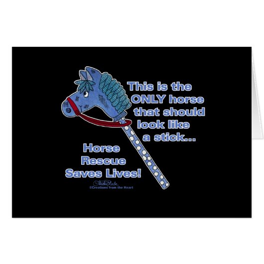 Stick Horse Cards (Front Horizontal)