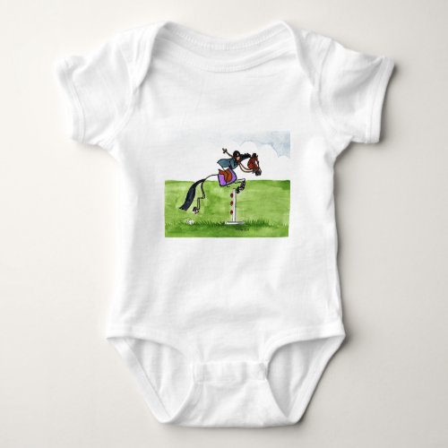 STICK HORSE Pony Showjumping Baby Bodysuit