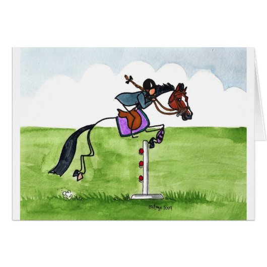 STICK HORSE Pony Showjumping Cards (Front Horizontal)