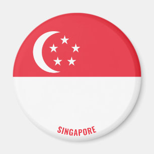 "Stick It" Charming Singapore Patriotic Magnet