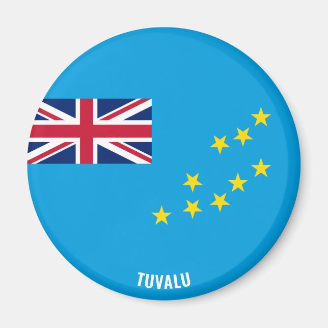 "Stick It" Charming Tuvalu Patriotic Magnet (Front)