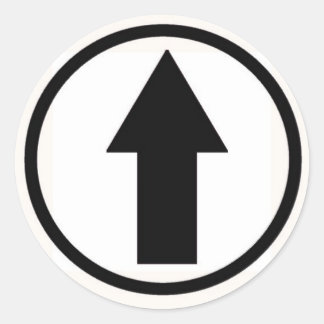 Stick it to the influence - Black Classic Round Sticker