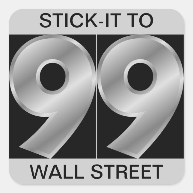 STICK-IT TO WALL STREET SQUARE STICKER (Front)