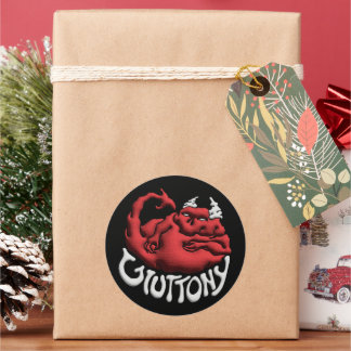 Stick it to your Sin Gluttony Devil Classic Round Sticker