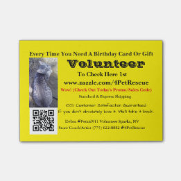 Stick It Volunteers Wanted #4PetRescue Post-it Notes