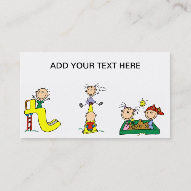 Stick Kids at Play Business Cards (Back)