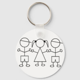 stick kids keychain triplet boy boy girl
