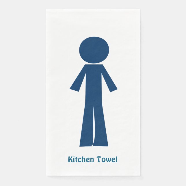 Stick Man Vector Kitchen Towel (Front)