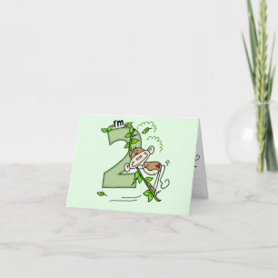 Stick Monkey Swing 2nd Birthday Fill-in Invitation