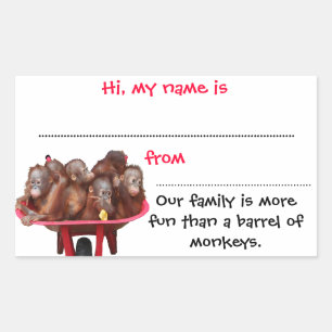 Stick-on Name Badges for Reunions Rectangular Sticker