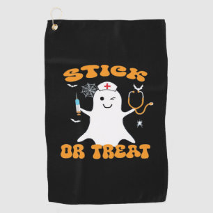 Stick or Treat Nurse Funny Halloween Costume Essen Golf Towel
