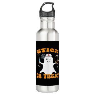 Stick or Treat Nurse Funny Halloween Costume Essen Stainless Steel Water Bottle