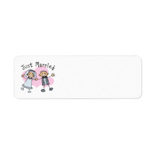 Stick People Just Married Label