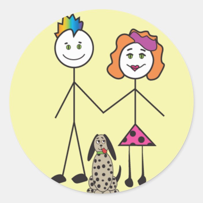 Stick-people Stickers | Zazzle.com