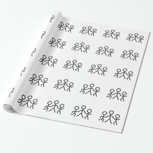 Stick People Wrapping Paper