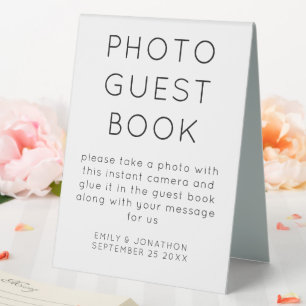 Stick Picture in Photo Guest Book Wedding Sign