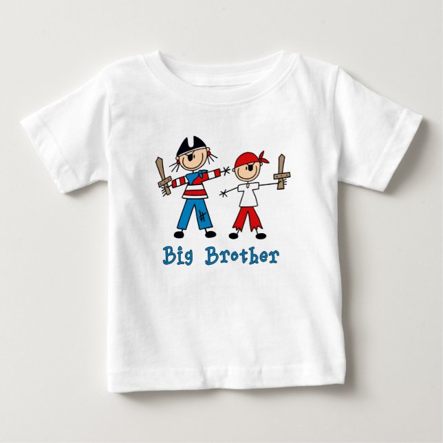 Stick Pirates Big Brother Baby T-Shirt (Front)