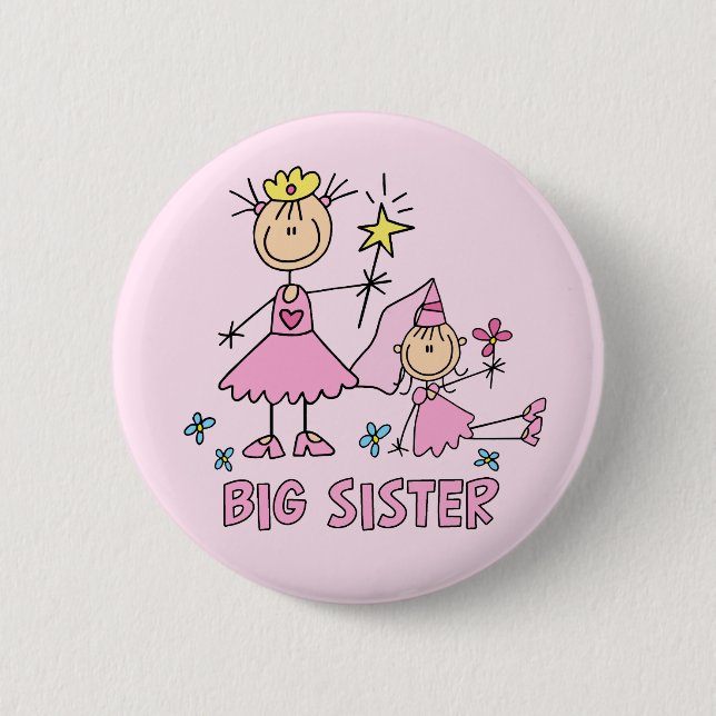 Stick Princess Duo Big Sister Button (Front)