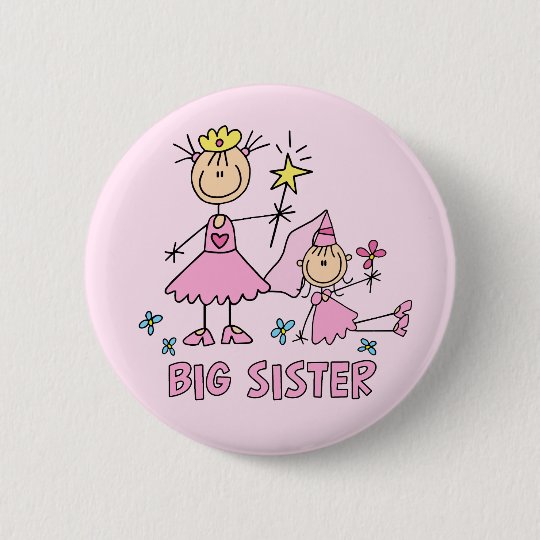 Stick Princess Duo Big Sister Button | Zazzle.com