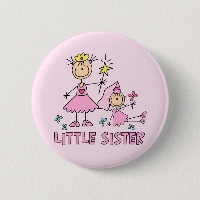 Stick Princess Duo Little Sister Button (Front)