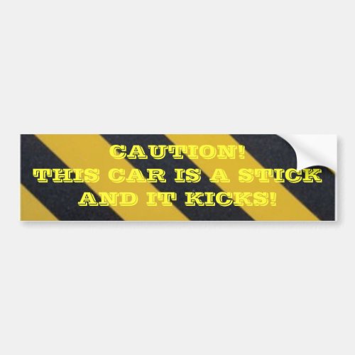 Stick shift bumper sticker