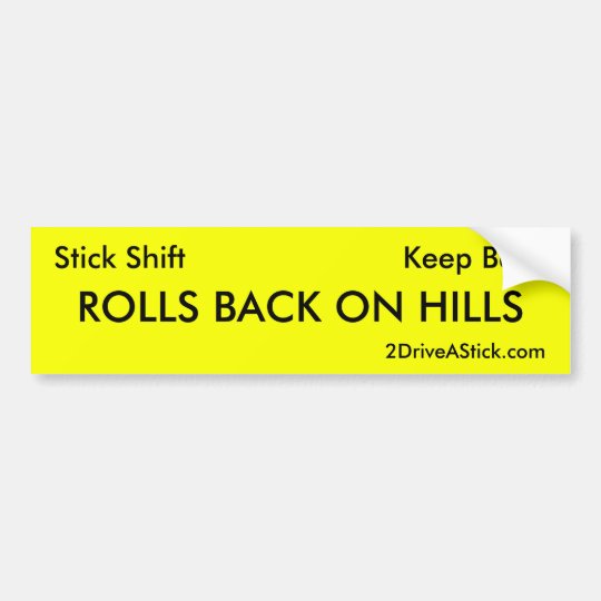 Stick Shift Bumper Sticker | Zazzle.com