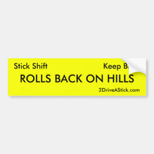 Stick Shift Bumper Sticker