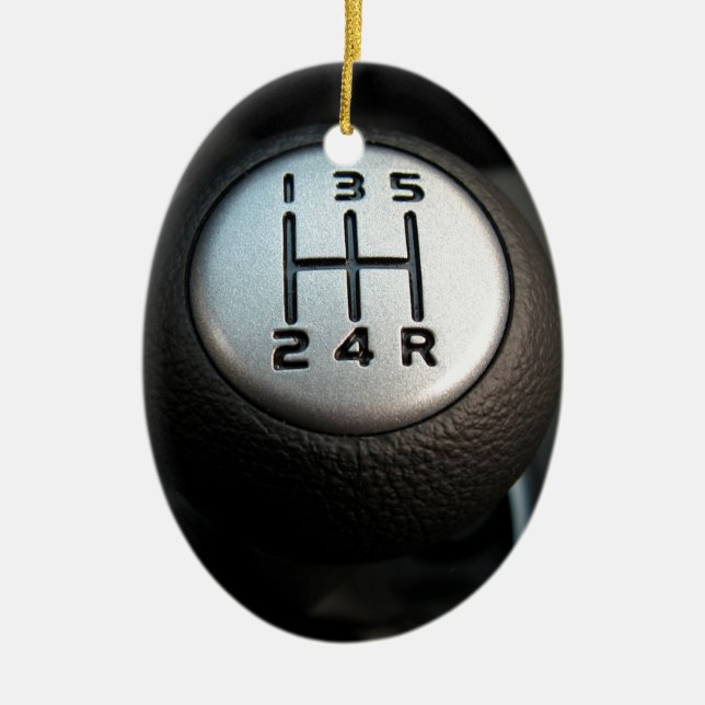 Stick Shift - Gear Box Ceramic Ornament (Front)
