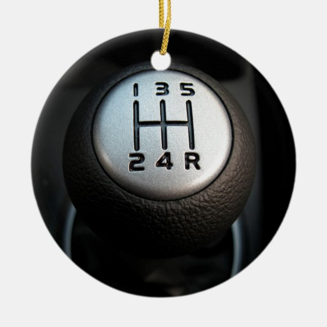 Stick Shift - Gear Box Ceramic Ornament (Front)