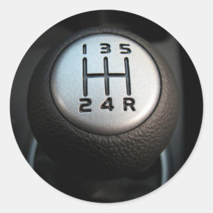 Stick Shift - Gear Box Classic Round Sticker