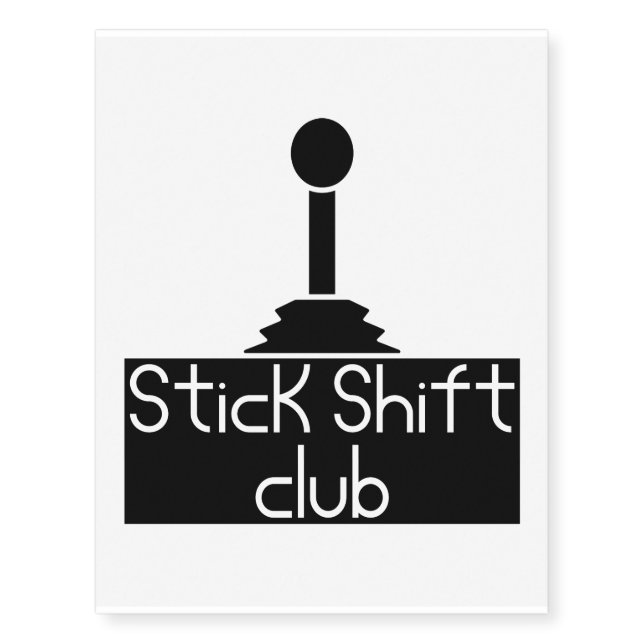 Stick shift temporary tattoos (Front)