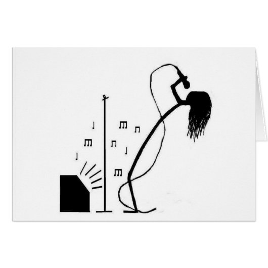 Stick Singer Cards (Front Horizontal)