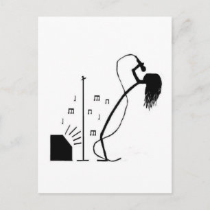 Stick Singer Postcard
