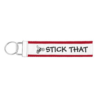Stick That Wheelie Keychain Wrist Strap