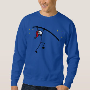 Stick-With-Sport Christmas Santa Pole Vault Jumper Sweatshirt