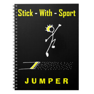 Stick With Sport Long Jumper Black + Gold Notepad Notebook