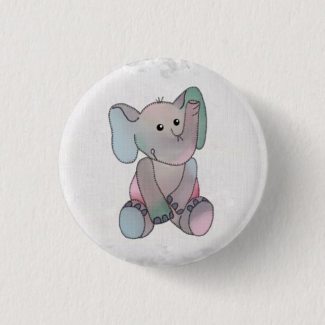 Stickbild Elefant Button (Front)