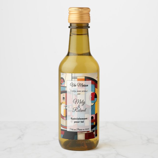 Sticker a bottle of wine (Front)