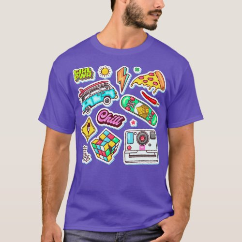 Sticker Abstract T_Shirt