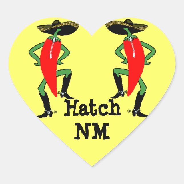 Sticker Anthropomorphic Chili Pepper Men Hatch NM (Front)