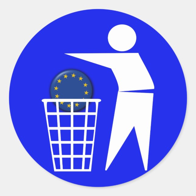 Sticker: Anti EU protest 2c - Classic Round Sticker (Front)