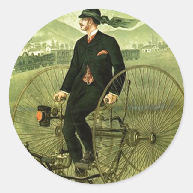 Sticker Antique Bicycle Tricycle advertising Bike (Front)