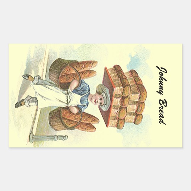 Sticker Antique Fun Bread Baker Chef Personalize (Front)