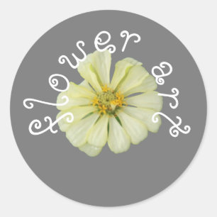 Sticker Art White Flower