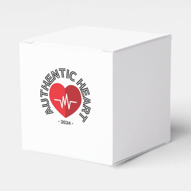 Sticker Authentic Heart 2024 Favor Boxes (Front Side)