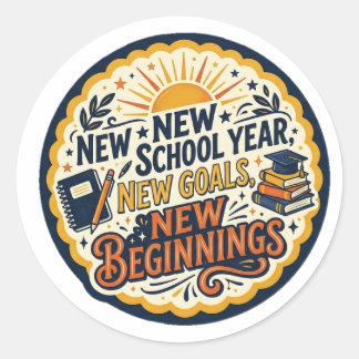 Sticker-Back to school Classic Round Sticker