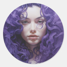 Sticker Belleza morada ondulante
