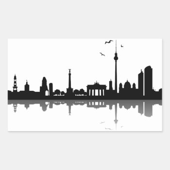 Sticker Berlin Skyline by JiSign at Zazzle